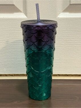 Starbucks Teal Metallic Reusable Tumbler